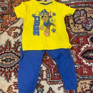 Yellow and Blue Paw Patrol T-Shirt and Pants Set